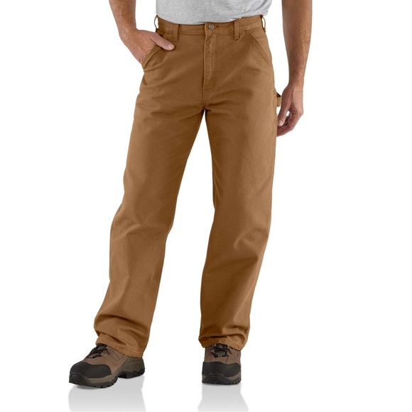 Carhartt LOOSE FIT WASHED DUCK UTILITY WORK PANT Brown Style #B11 size 34x30 - Picture 1 of 12